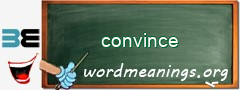 WordMeaning blackboard for convince